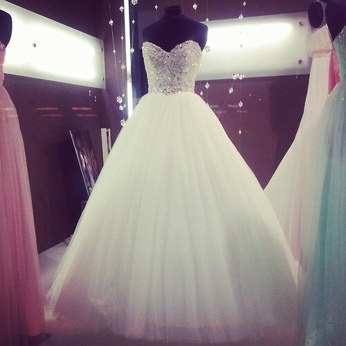 dress, weddingdress and diamonds