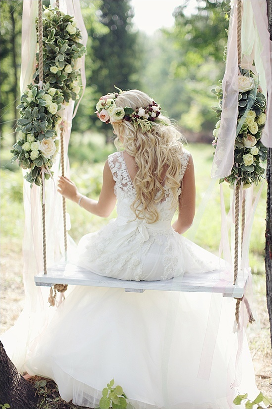 dress, girl and flowers