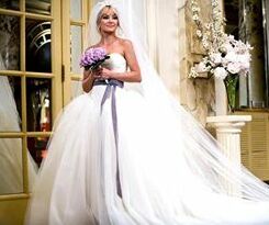 tul, wedding dress and Vera Wang