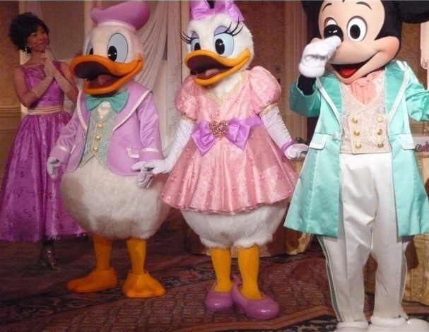 daisy duck, mickey mouse and donald duck