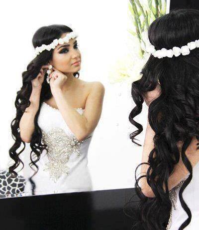 black, brunette and curly