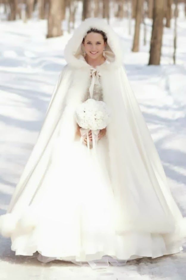 bridal gown, wedding dress and winter wedding