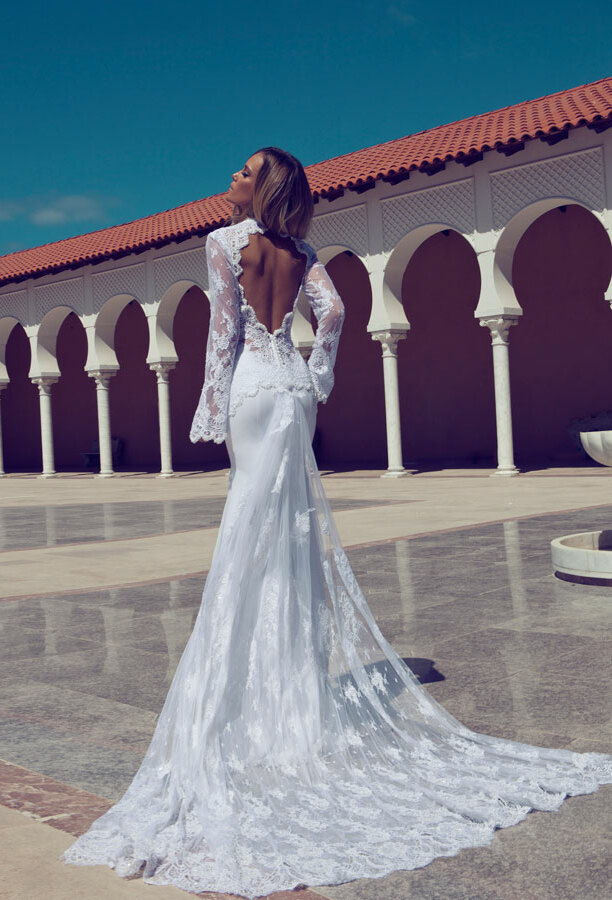 wedding dress, mermaid, bridal gown and open back