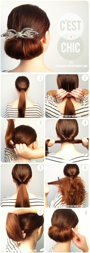 girls, tutorial and bun