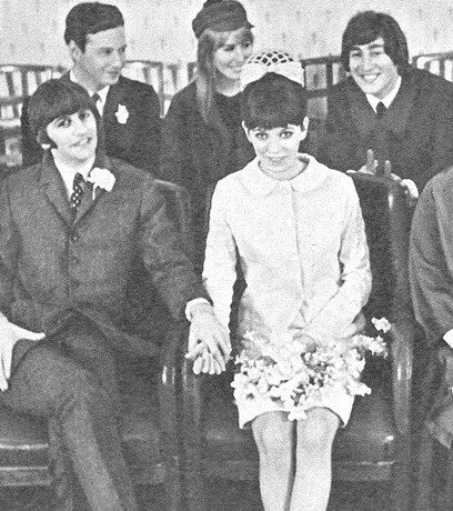john lennon, bw and flowers