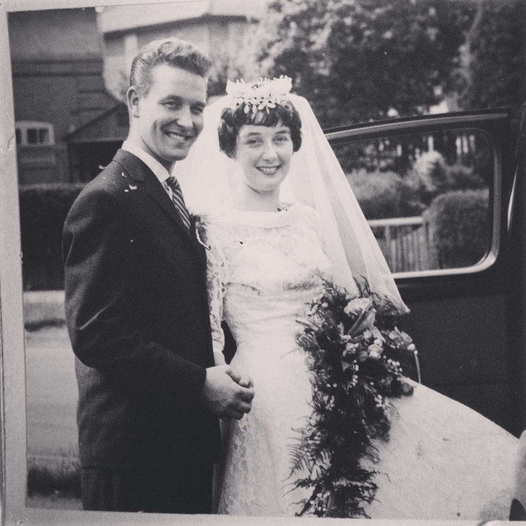 marriage, old photo, jcg and wedding dress