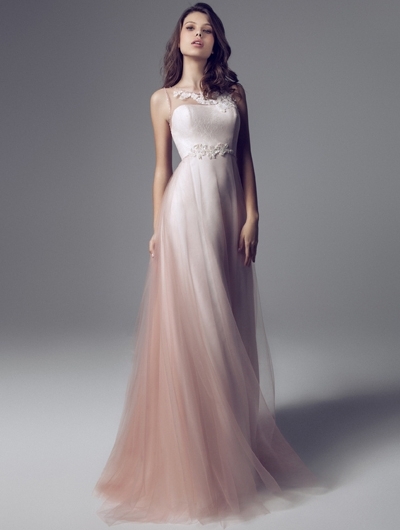 ombre, wedding dress and beautiful