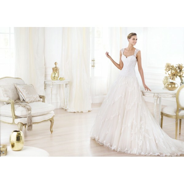 bridal dress, cap sleeves, wedding gown and wedding dress