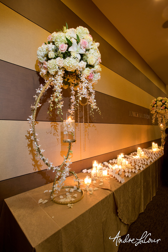 romantic candlelight, flowers and wedding designs