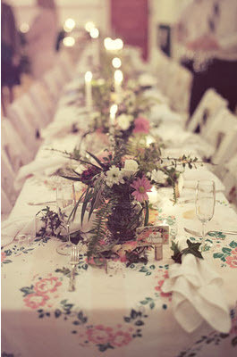 flowers, country and lace