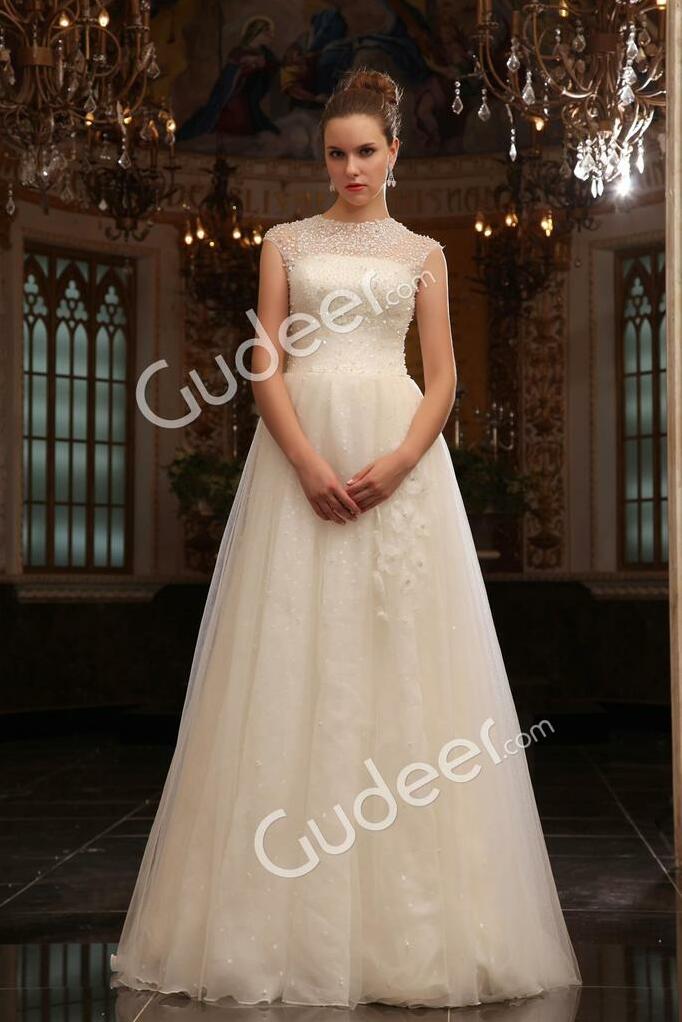 floor length organza, ivory, luxury and wedding dress