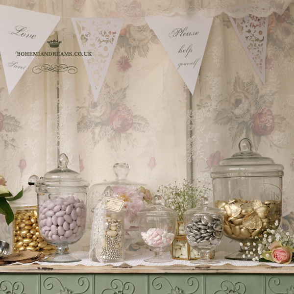 jars, sweets bar and wedding hire