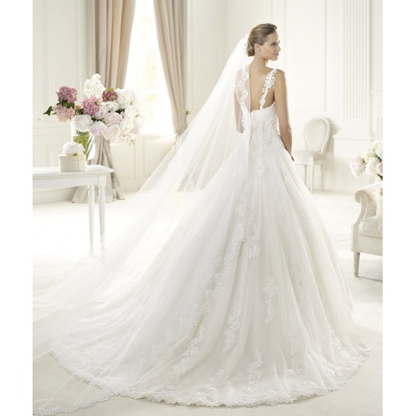 bridal, chapel train, wedding dress and ball gown