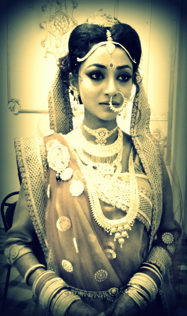 india, jewelry, sari and makeup