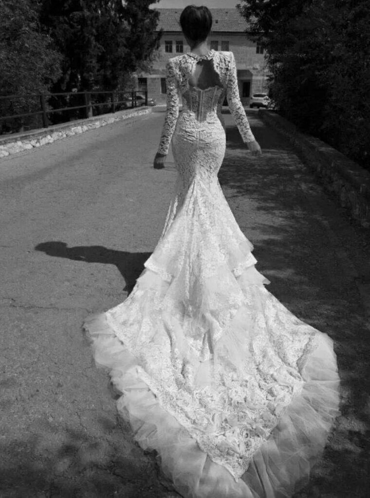 black and white, style, wedding dress and bride