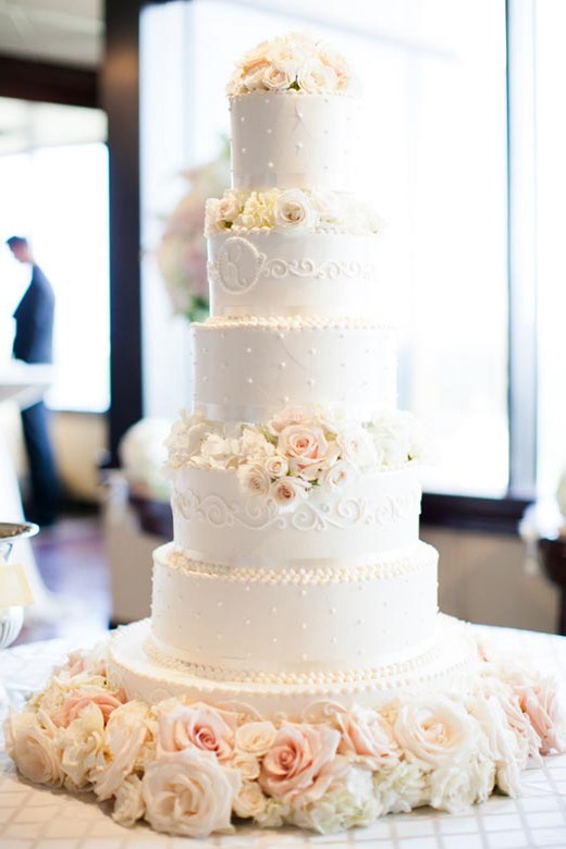 white wedding cake