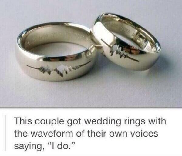 I DO, waveform, ring and wedding rings