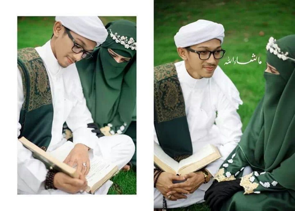love, beautiful, niqabi and white