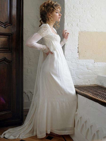 white, gown and regency