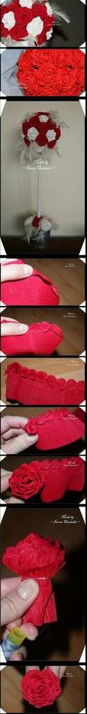 how to, tutorial and paper bouquet