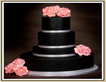 black wedding cake