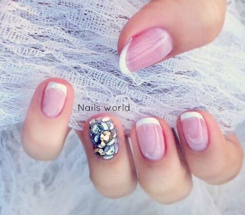 nail art, wedding nails and Swarovski