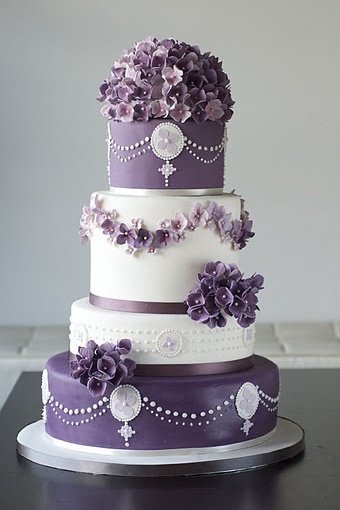tort, purple and white