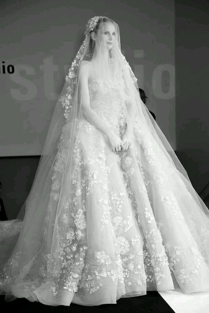 fashion, runway, wedding dress and haute couture