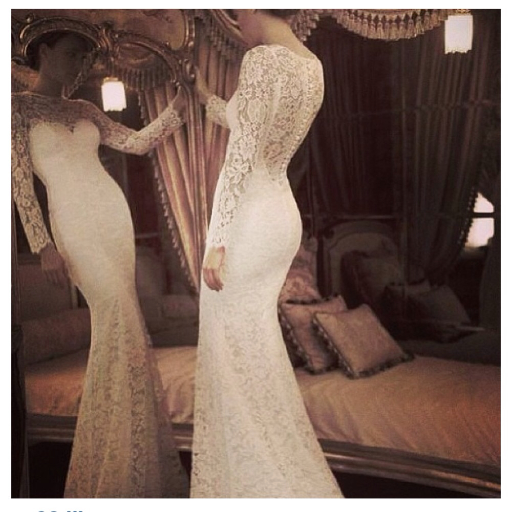 slim, dress, sleeved and ivory