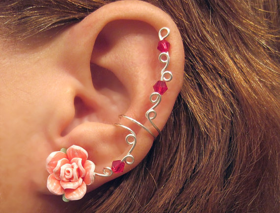 earcuff, earrings and cartilage