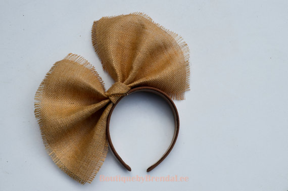 big bow headband, vintage inspired and rustic headpiece