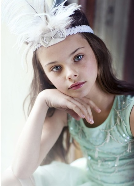 fashion, child and headpiece