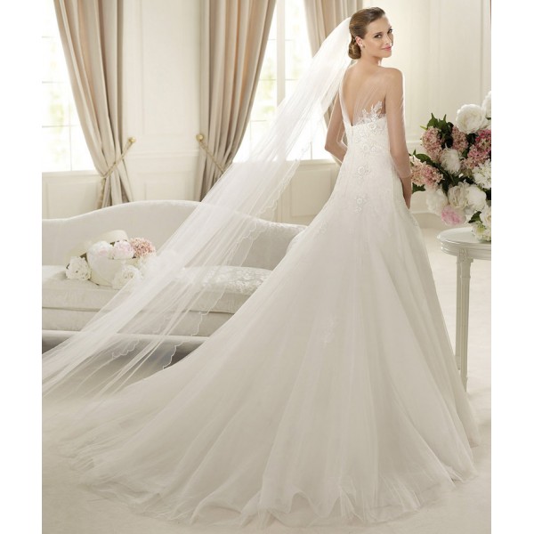 sheer, bridal gown, wedding gown and shoulder sleeves