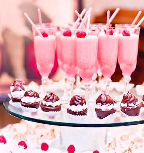 pink, girl, coctail and chocolate