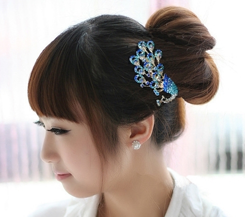 peacock, rhinestone and beautiful