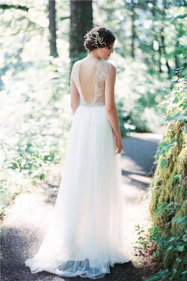 fashion, vintage wedding dress and simple