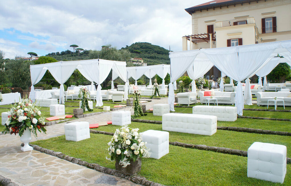outdoors, decorations, gazebo and flowers