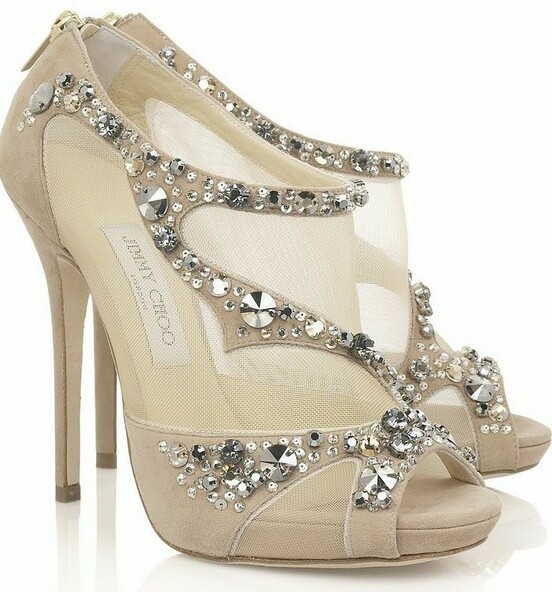 sparkly, ivory, Jimmy Choo and open toe