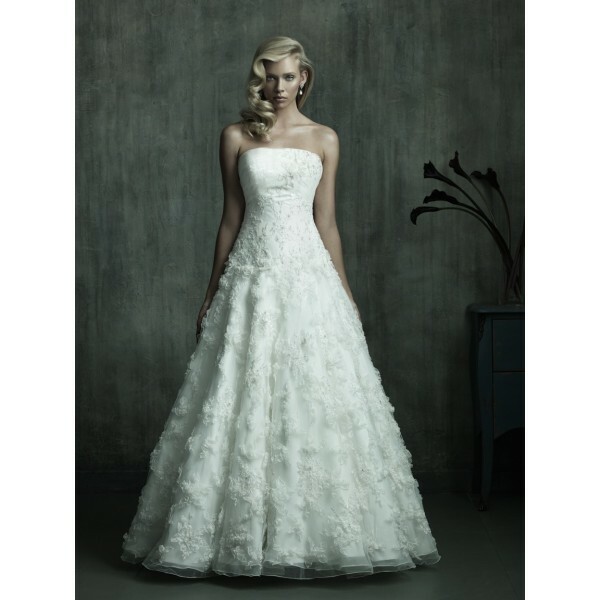bridal gown, ball gown, bridal and sweep train