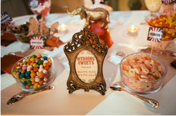 sweetie table, funfair and sweets