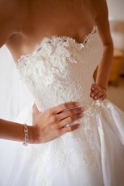 lace, beads and wedding dress