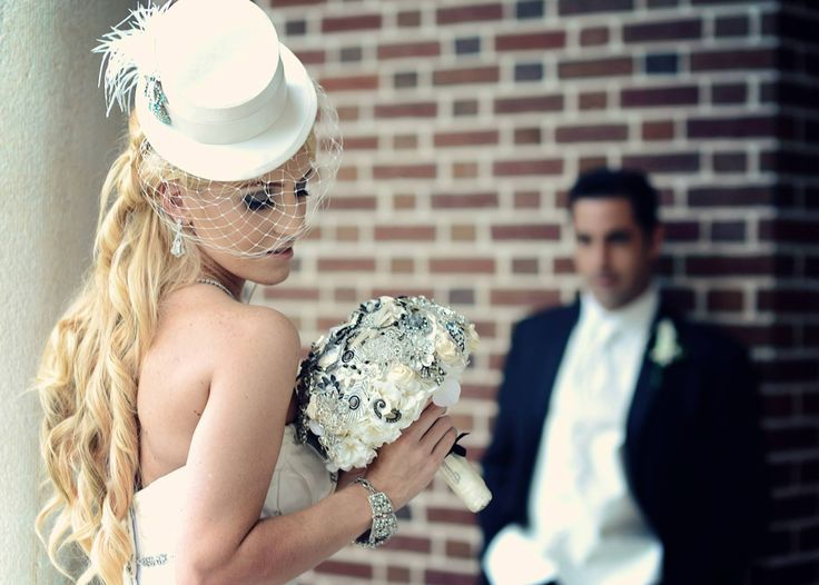 top hat, bridal, head dress and jessicouture