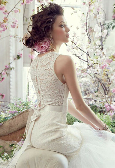beautiful, lace and wedding dress