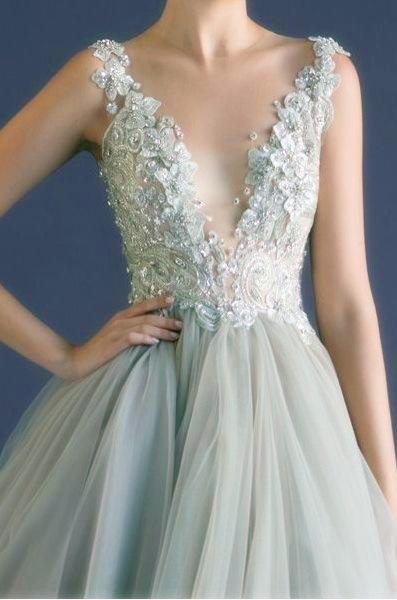 prom dress, lace and sleeves