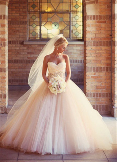 necklace, bridal gowns and bouquets