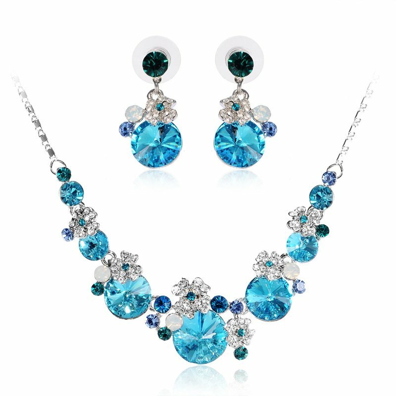 necklace, bridal, graceful and earrings