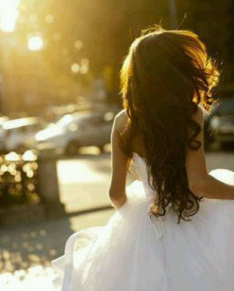 beautiful, white, hairs and weddind dress