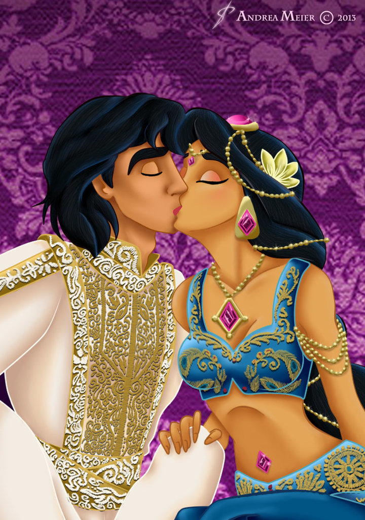 jasmine, alladin, couple and art