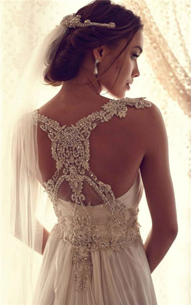 bridal gowns, beaded and lace