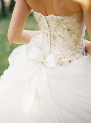 lace, ribbon and wedding dress